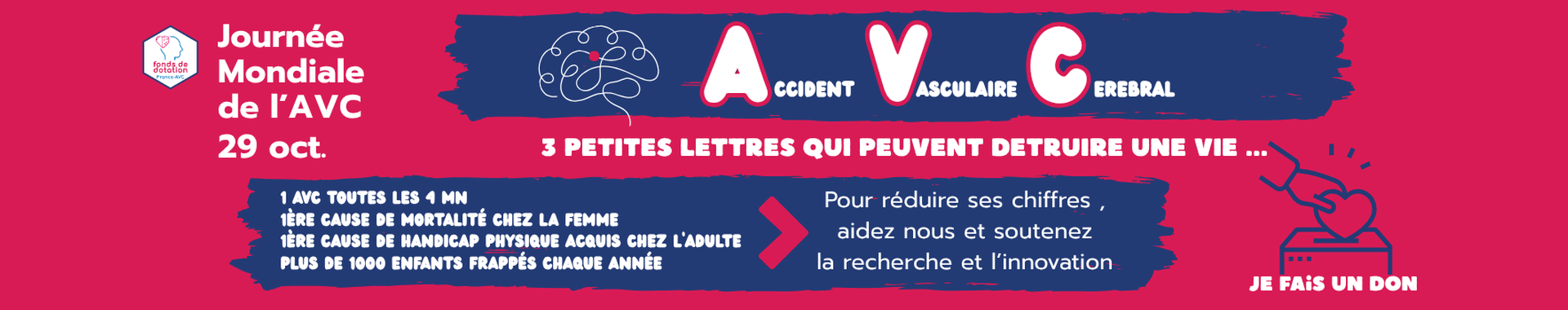 Journée mondiale de l'AVC, 29 octobre - Je fais un don